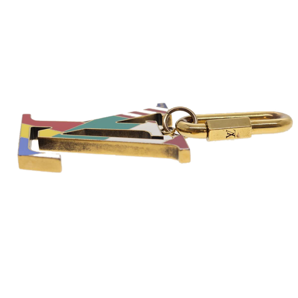 LOUIS VUITTON Bijou Sac LV Flag Charm Gold Tone Multicolor MP2484 LV tb621