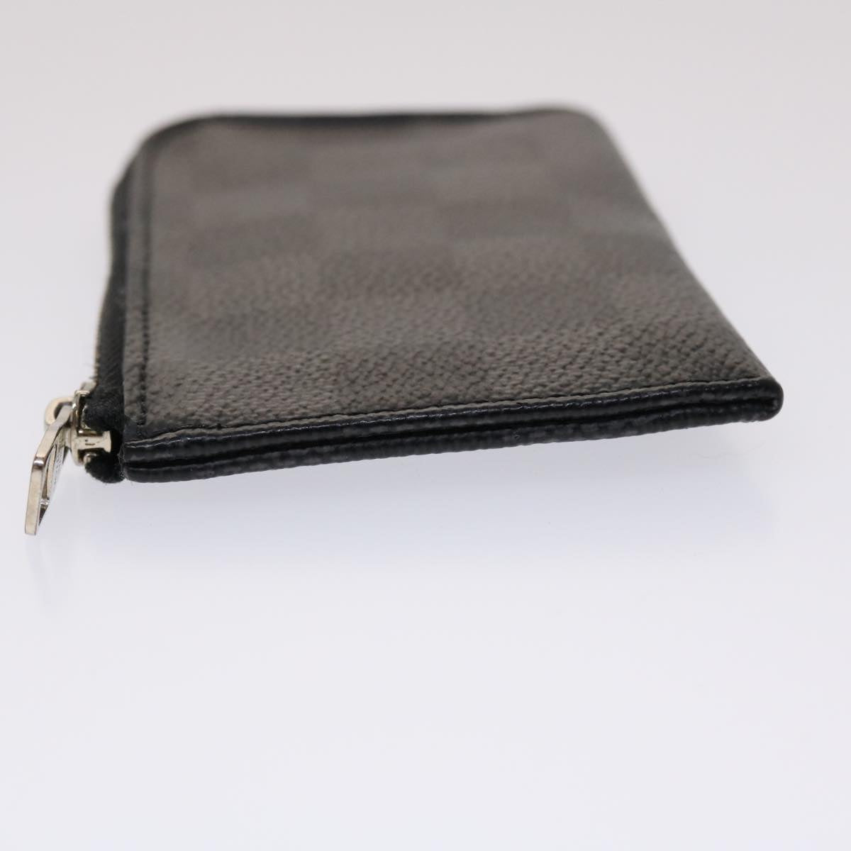 LOUIS VUITTON Damier Graphite Porte Monnaie Coin Purse N61237 LV Auth tb738