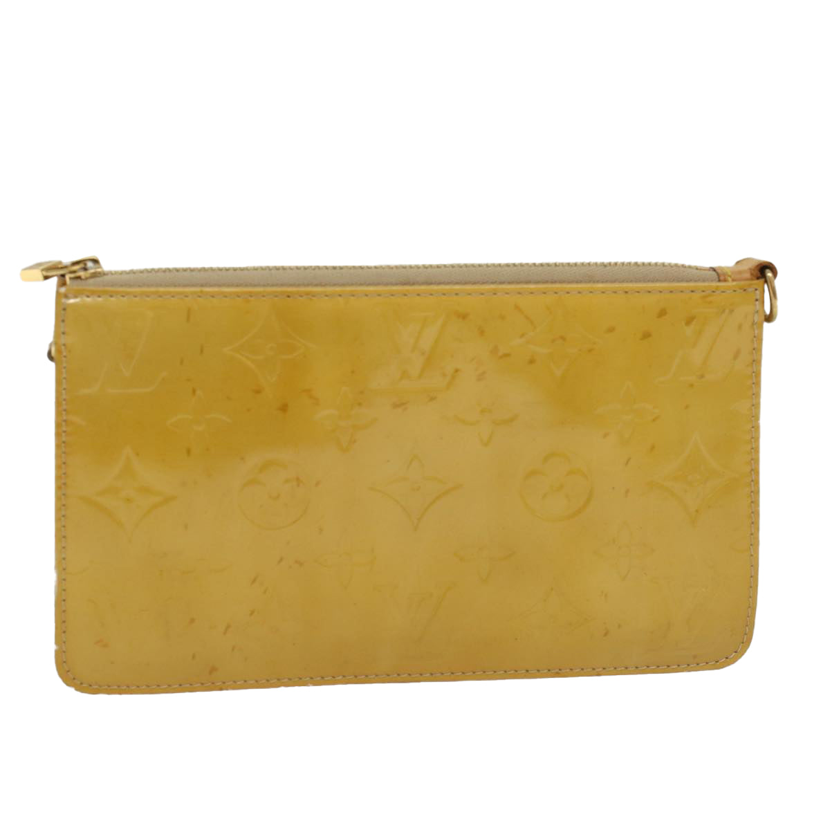 LOUIS VUITTON Monogram Vernis Lexington Accessory Pouch Beige M91010 Auth tb780
