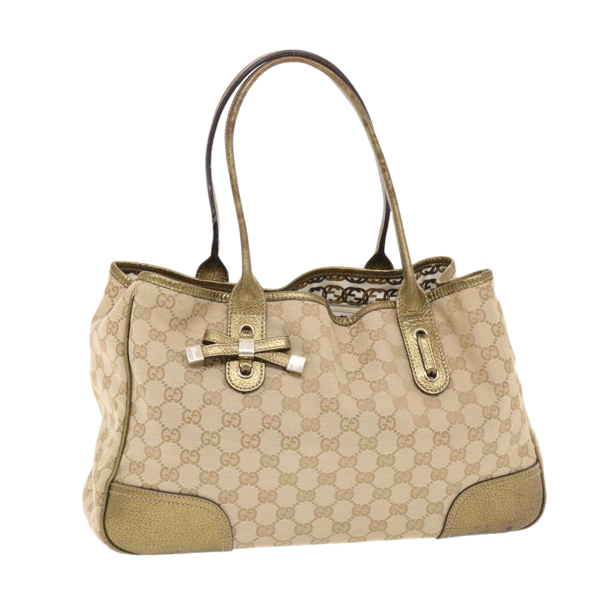 Gucci Leather Canvas Tote
