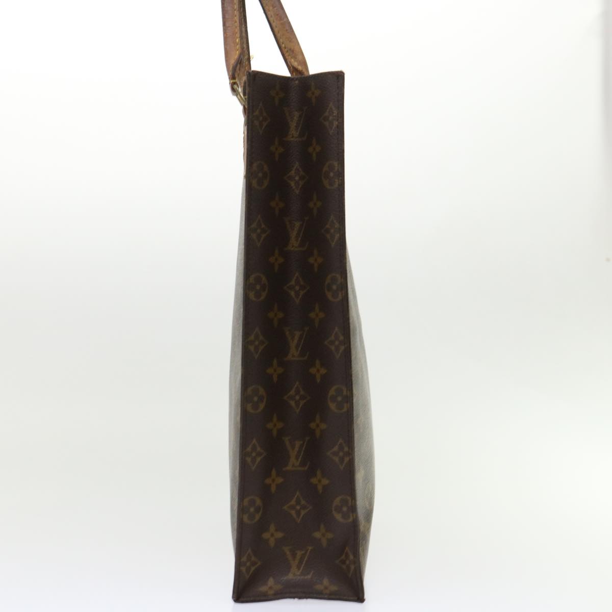 LOUIS VUITTON Monogram Sac Plat Hand Bag M51140 LV th3804