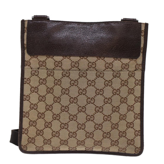 Gucci Leather Canvas Shoulder Bag