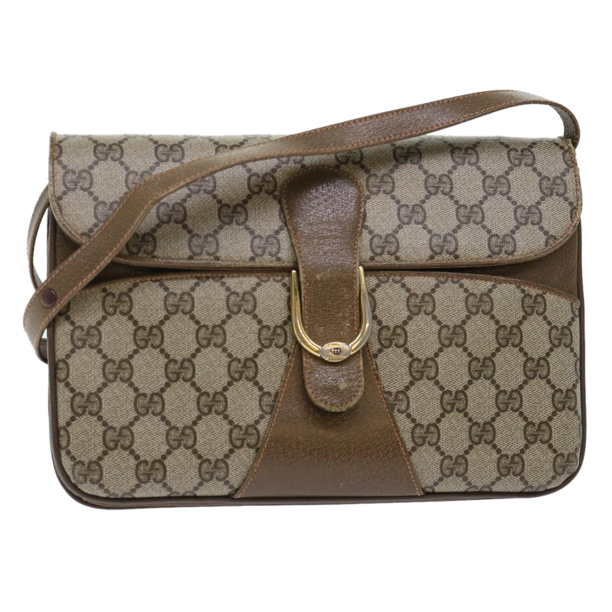 Gucci Leather Canvas Shoulder Bag