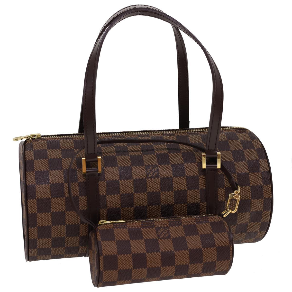 LOUIS VUITTON Damier Ebene Papillon 30 Hand Bag LV Auth
