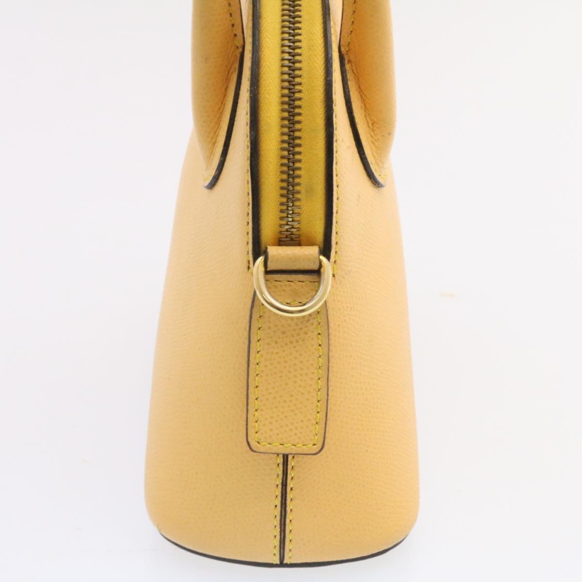 Luxury CELINE 2Way Hand Bag Shoulder Bag Caviar Skin Yellow am1494s