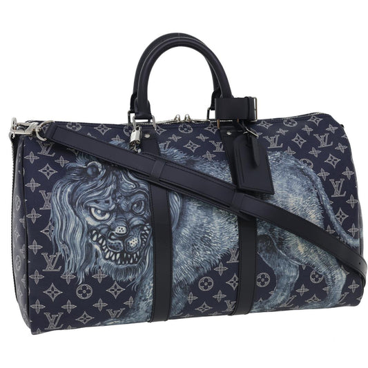 LOUIS VUITTON Monogram savanna Keepall Bandouliere 45 Boston M54129 Auth 33473A