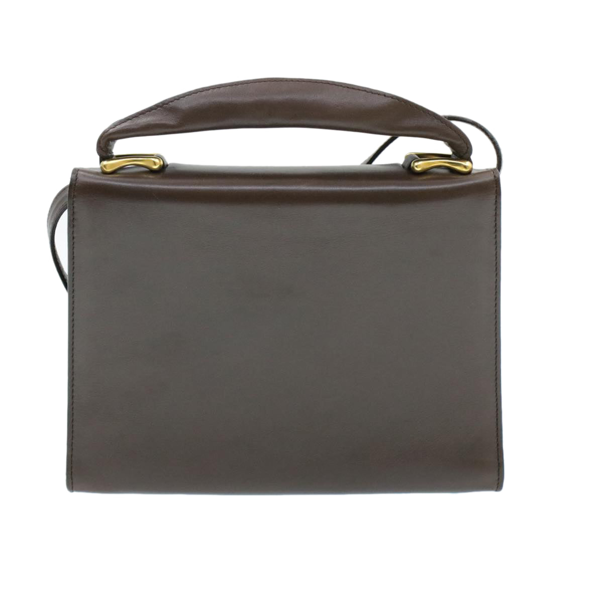 Luxury CELINE Hand Bag Leather 2way Brown rd530