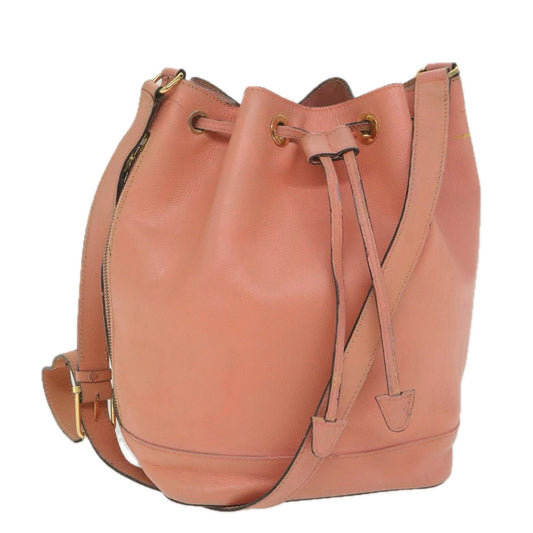 Luxury CELINE Shoulder Bag Leather Beige ti1364