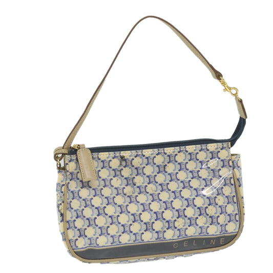 Luxury CELINE Macadam Canvas Accessory Pouch Blue ti1422