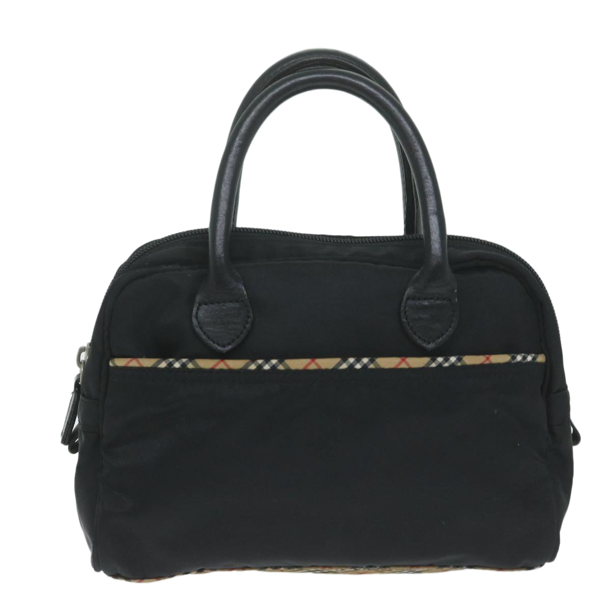 Burberry Hand Bag Nylon Black Auth ti1471