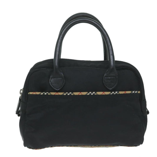 Burberry Hand Bag Nylon Black Auth ti1471