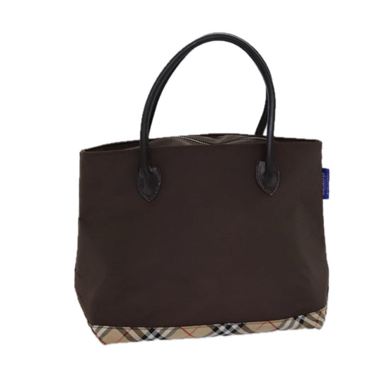BurberrySs Nova Check Blue Label Hand Bag Canvas Brown Auth ti1776