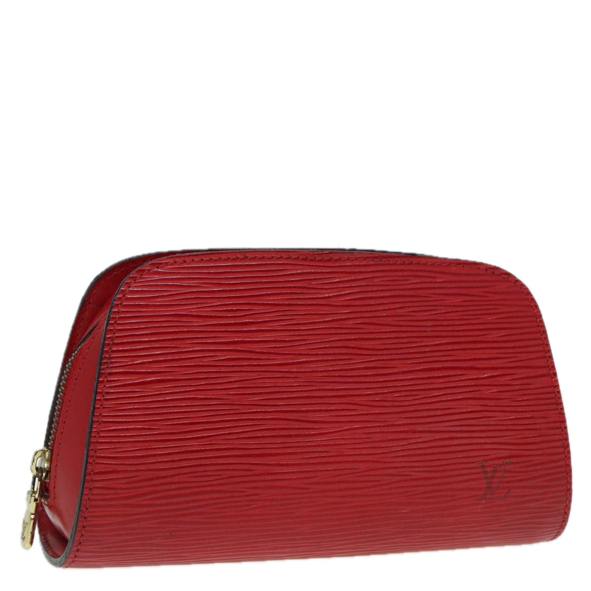 LOUIS VUITTON Epi Dauphine PM Pouch Castilian Red LV Auth ti1951