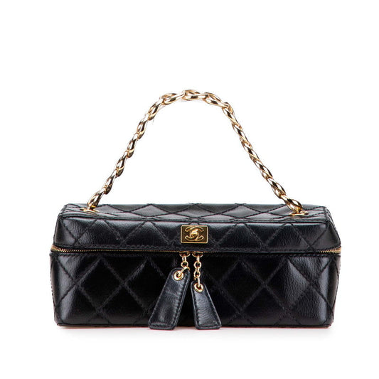 Chanel Matelasse Coco Chain Leather Vanity Bag