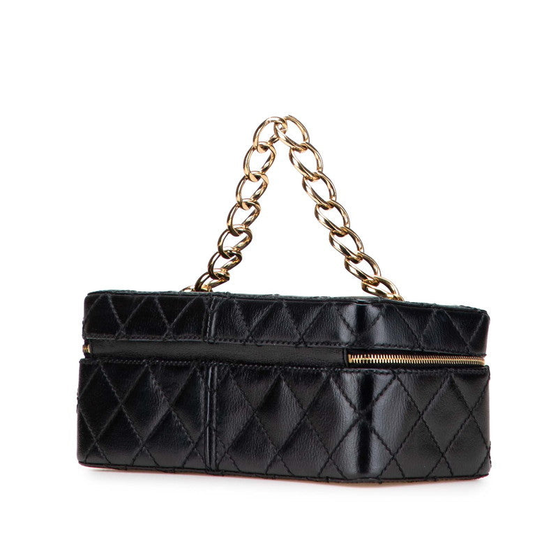 Chanel Matelasse Coco Chain Leather Vanity Bag