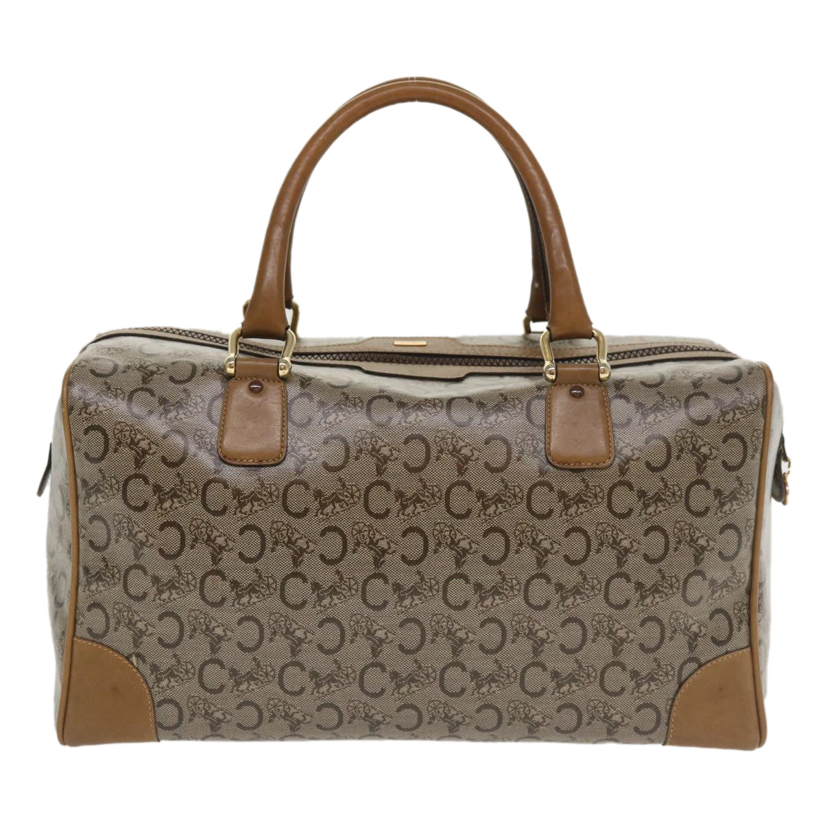 Luxury CELINE C Macadam Canvas Hand Bag Beige tp628