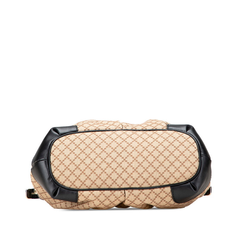 Gucci Sukey Diamante Canvas Leather Handbag
