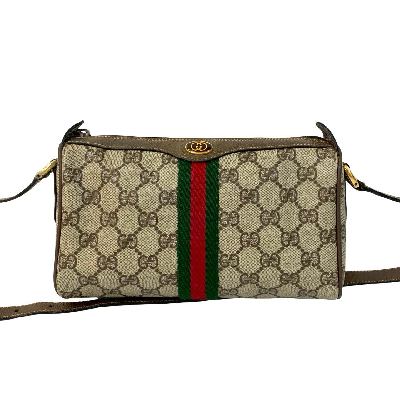Gucci GG Logo PVC Leather Shoulder Bag