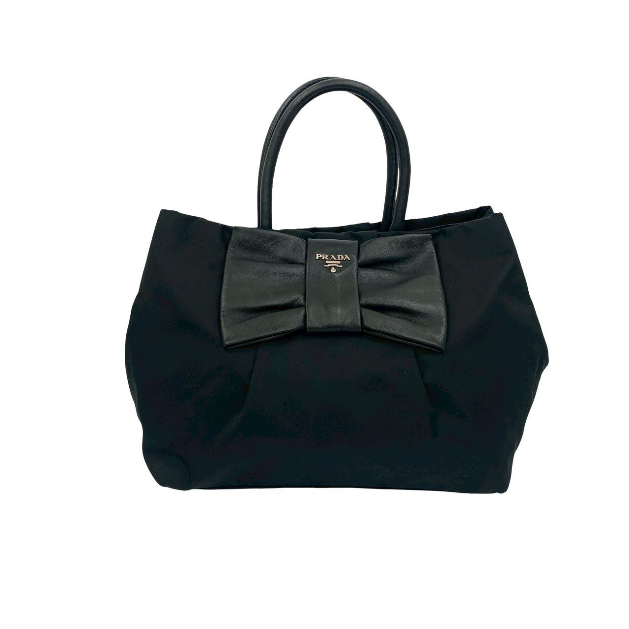 Prada Nylon Leather Handbag
