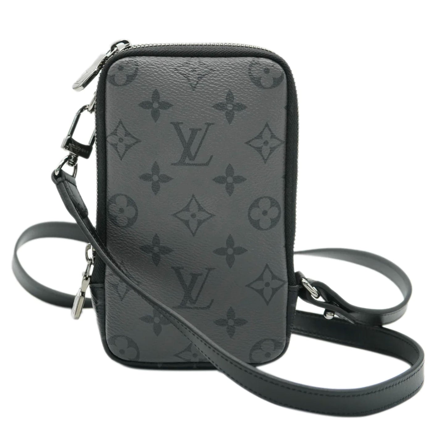 Louis Vuitton Reverse Monogram Eclipse Canvas Double Phone Pouch NM