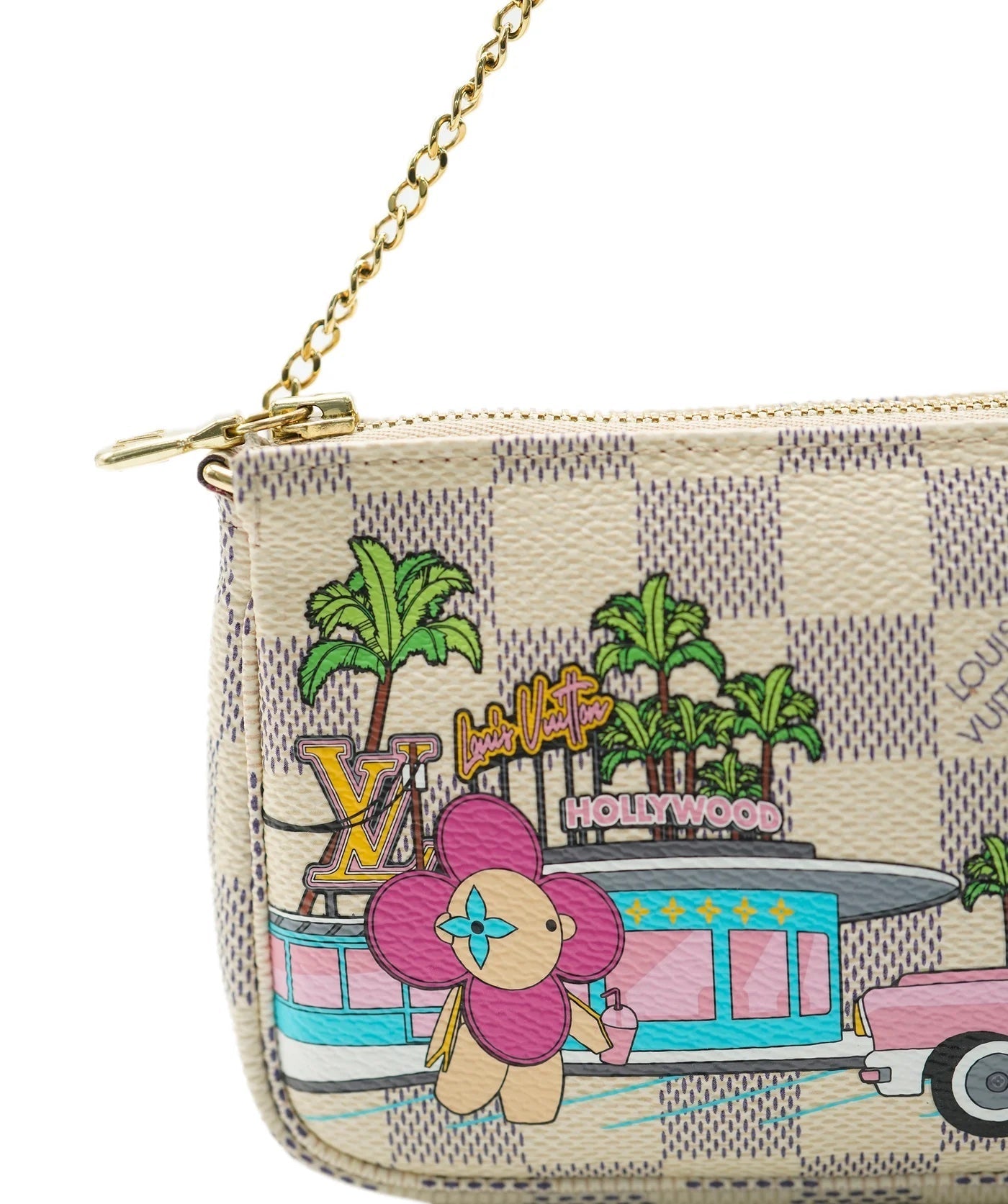 Louis Vuitton Damier Azur Canvas Christmas Animation Mini Pochette Accessories