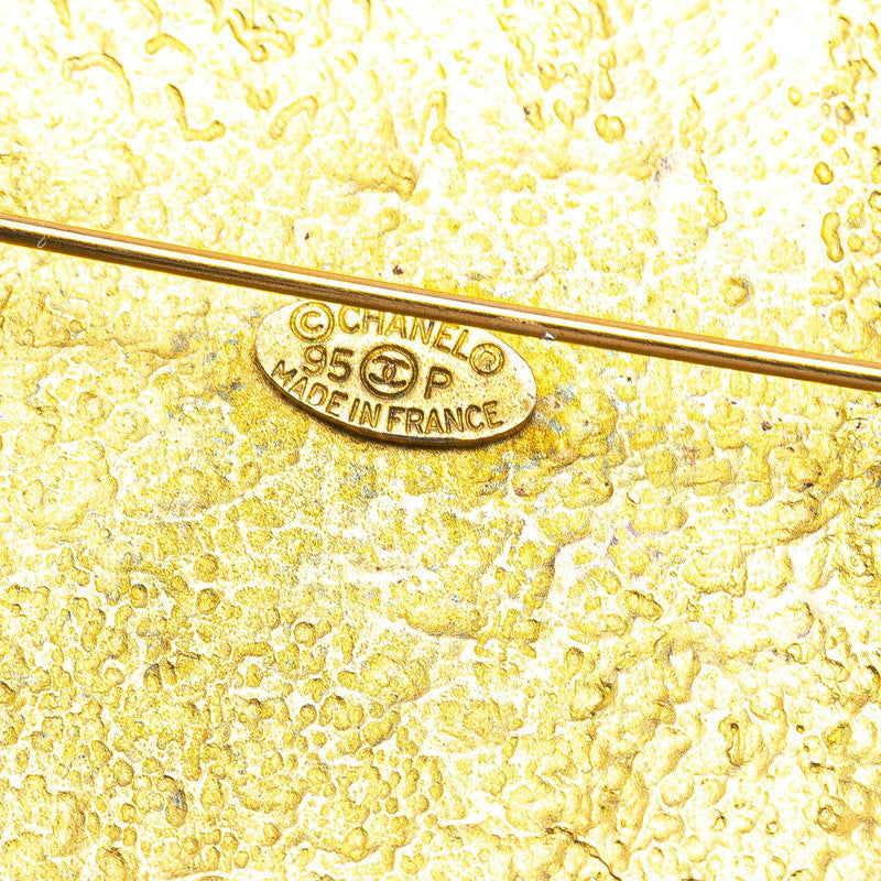 Chanel Gold Plated Coco Mark Round Brooch 95P Classic Flap Tote