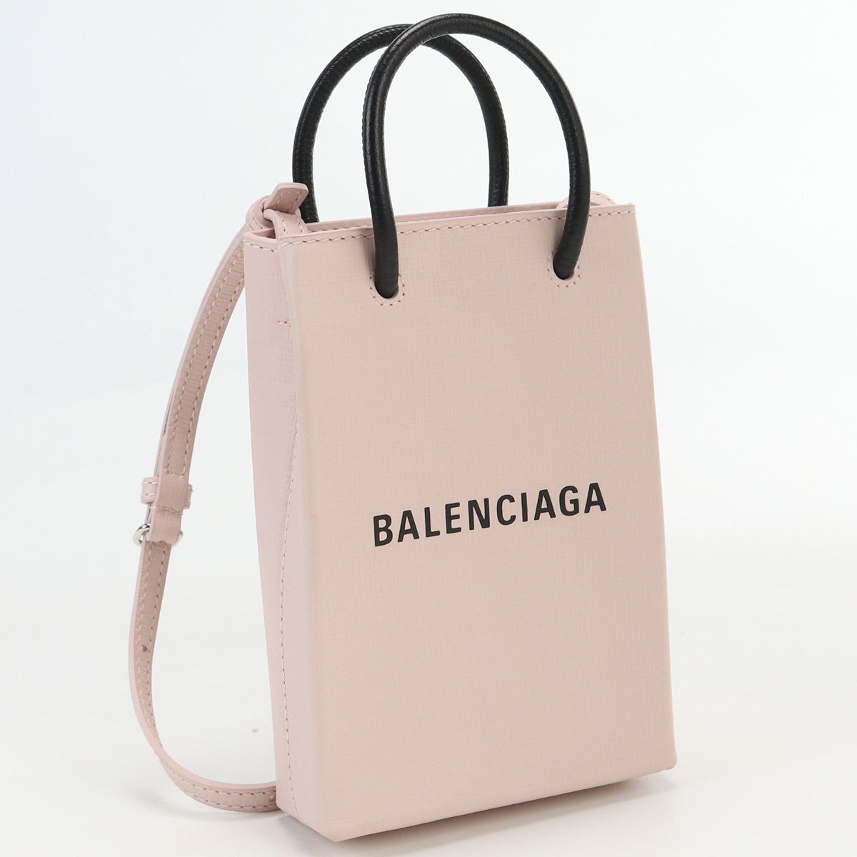 BALENCIAGA 593826 mini shopping bag Diagonal shoulder bag Calfskin pink Women