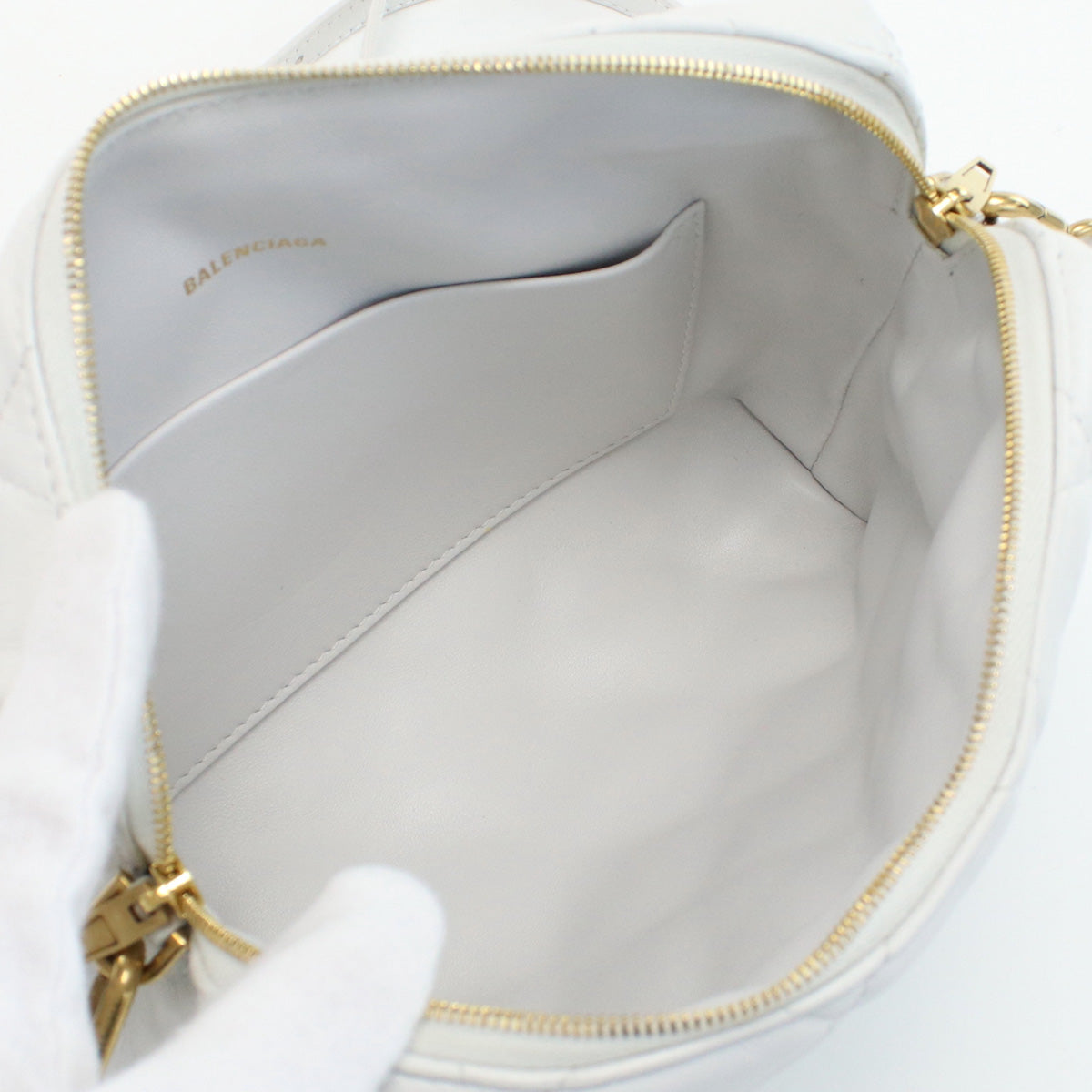 BALENCIAGA 600325 Camera bag Diagonal shoulder bag leather ｗhite Women