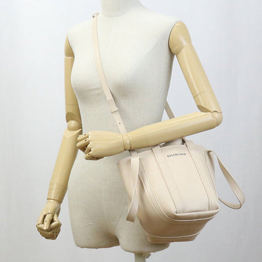 BALENCIAGA 672793 XS North-South Everyday 2way Handbag Calfskin Beige