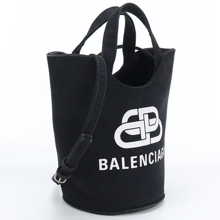 BALENCIAGA 619979 2HH13 1090 Bucket bag Wave XS Tote Bag canvas black Women