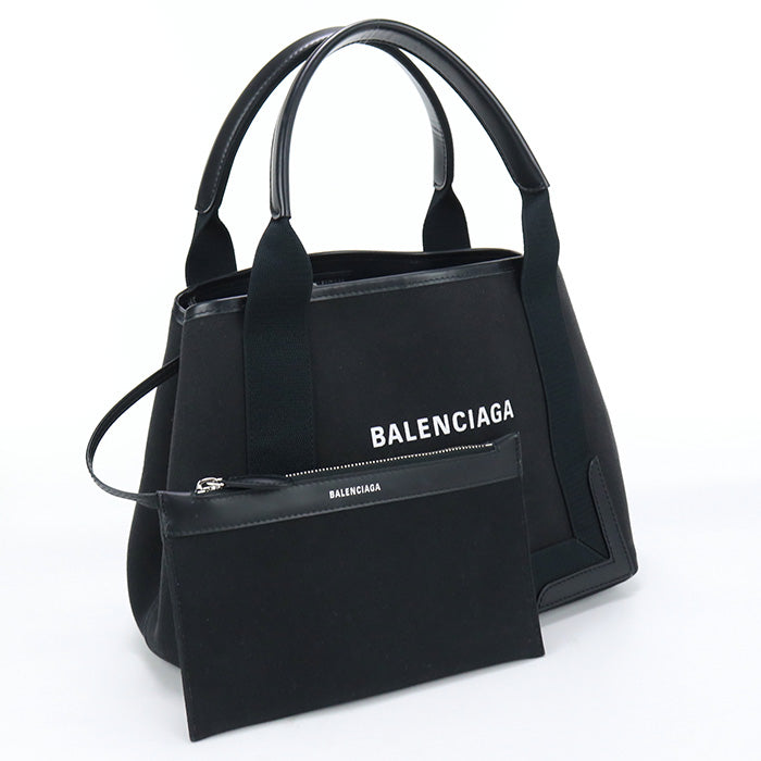 BALENCIAGA 339933 Navy kabas S Tote Bag canvas black Women