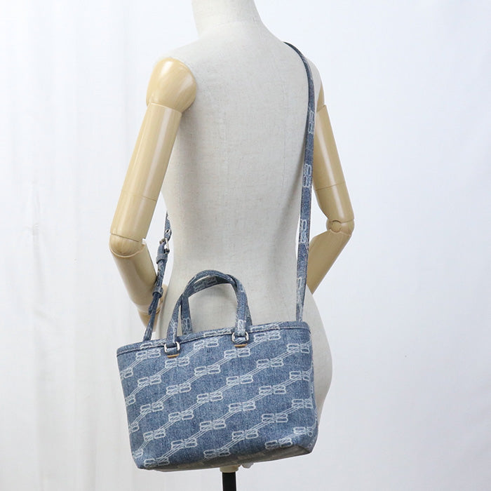 BALENCIAGA 702699 2WAYTote Bag Tote denim blue Women