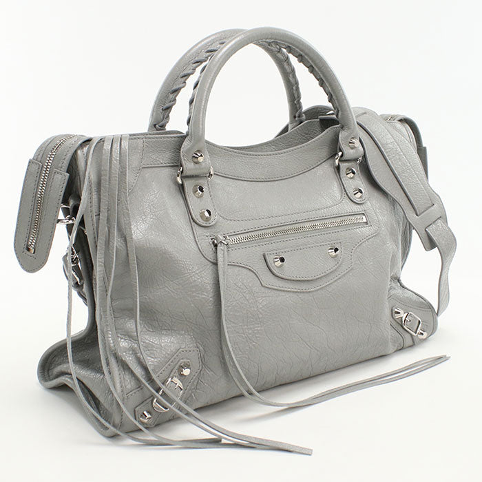 BALENCIAGA 505550 2WAY handbag Handbag lambskin gray Women