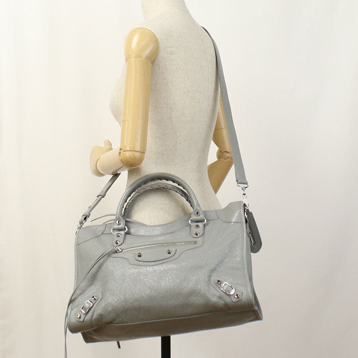 BALENCIAGA 505550 2WAY handbag Handbag lambskin gray Women