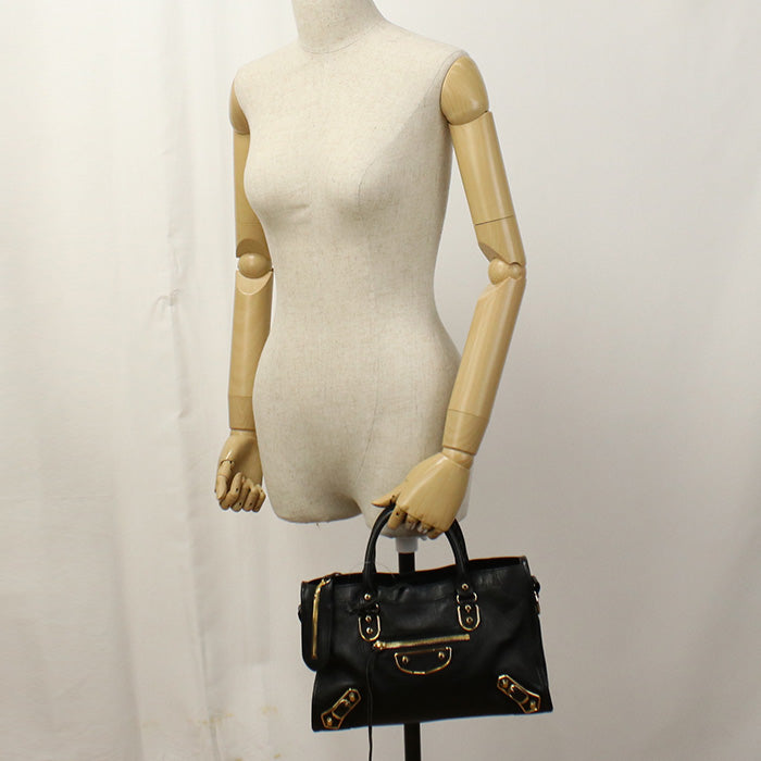 BALENCIAGA 432831 2WAY Handbag leather black Women