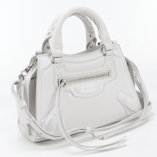BALENCIAGA 638524 Neo Classic City Mini Handbag leather white Women