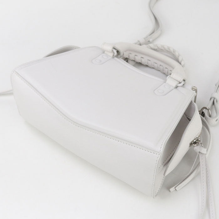 BALENCIAGA 638524 Neo Classic City Mini Handbag leather white Women