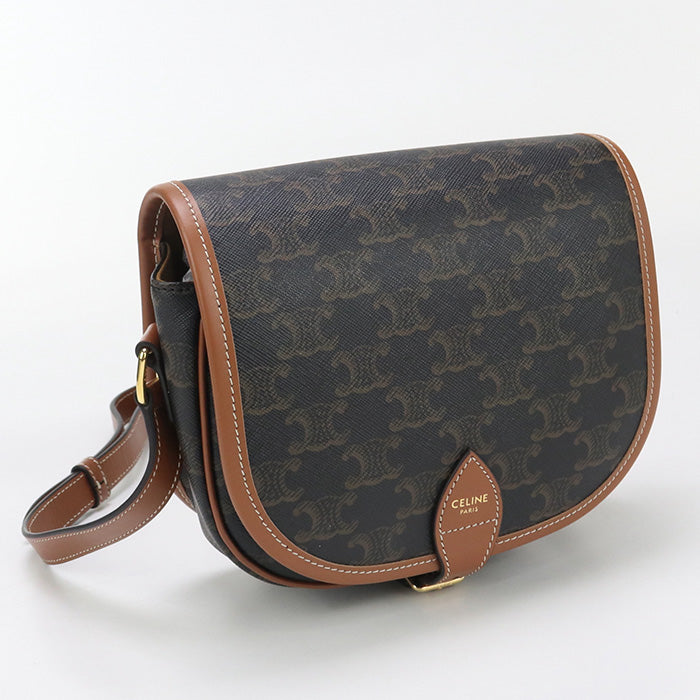 CELINE 19150 2BZJ 04LU Medium Falco Triomphe canvas Diagonal bag brown Women