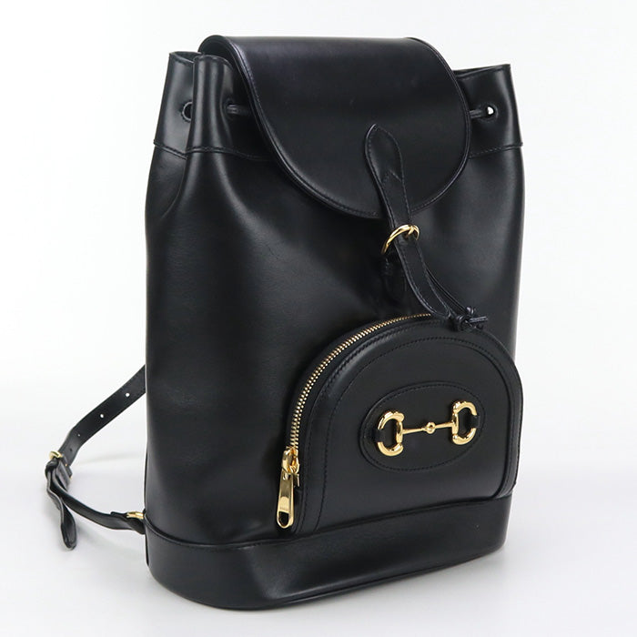 GUCCI 620849 Backpack Gucci Horsebit 1955 Backpack leather black Women