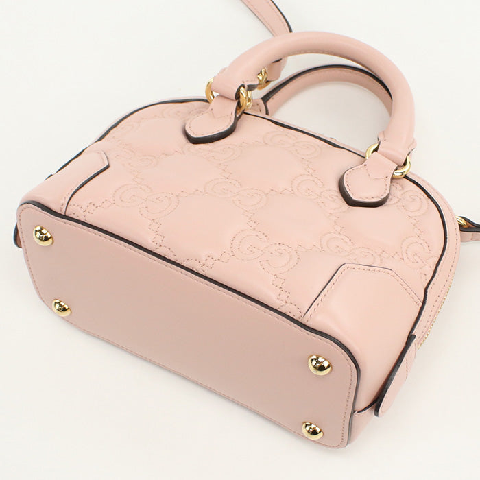 GUCCI 727793 UM8HG 5941 Handbag GG matelasse handbag leather pink Women