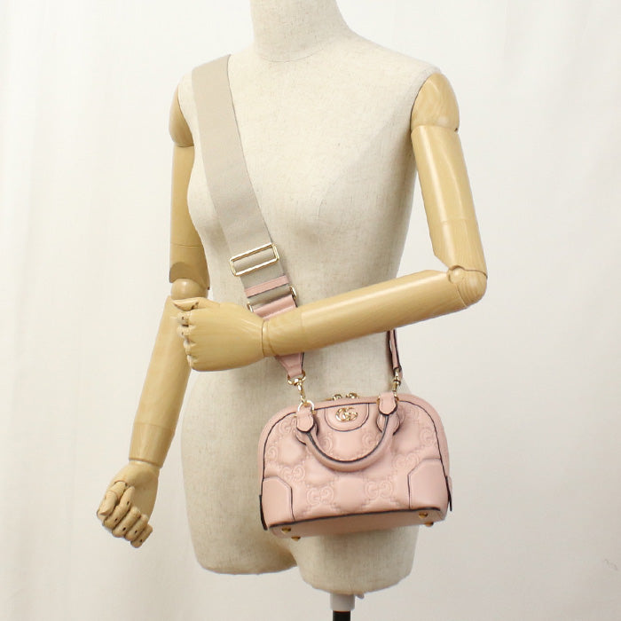 GUCCI 727793 UM8HG 5941 Handbag GG matelasse handbag leather pink Women