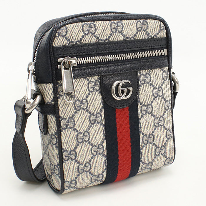 GUCCI 598127 Mini messenger Ofidia Diagonal Shoulder Bag GG Supreme navy mens