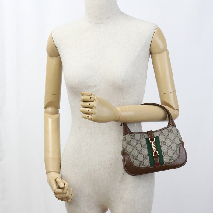GUCCI 637092 Mini bag Gucci Jackie 1961 Handbag GG Supreme beige Women
