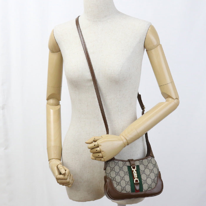 GUCCI 637092 Mini bag Gucci Jackie 1961 Handbag GG Supreme beige Women