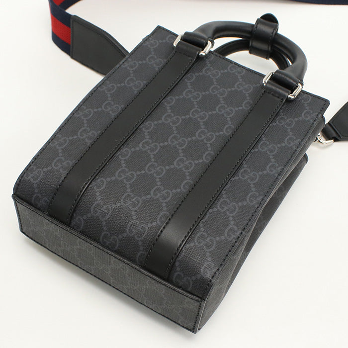 GUCCI 415721 Tote Bag GG Supreme Web Line Mini Tote Bag PVC black mens(unisex)