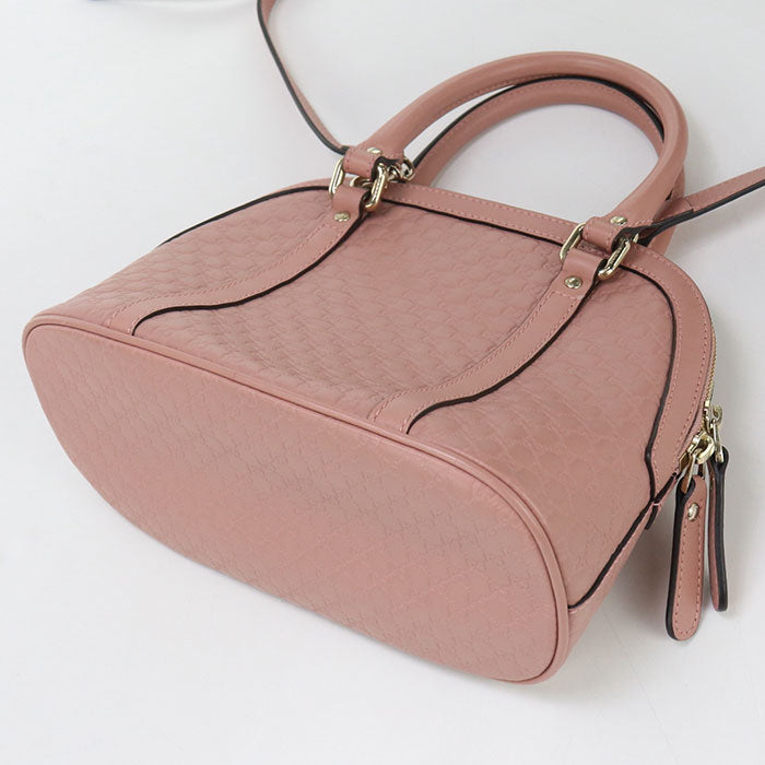GUCCI 449654 Micro Guccisima Handbag leather pink Women