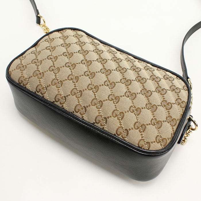 GUCCI 447632 Small camera bag GG Marmont Diagonal shoulder bag beige Women