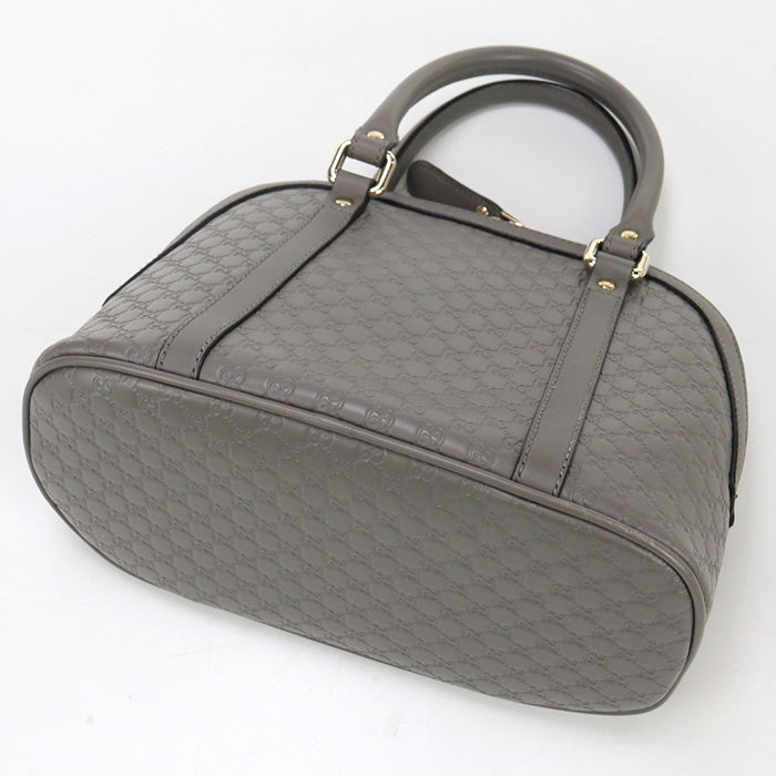 GUCCI 449654 BMJ1G 1226 Micro Guccisima Handbag leather gray Women