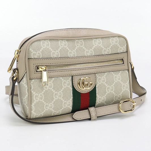 GUCCI 816359 9643 Ofidia Diagonal Shoulder Bag GG Supreme white Women