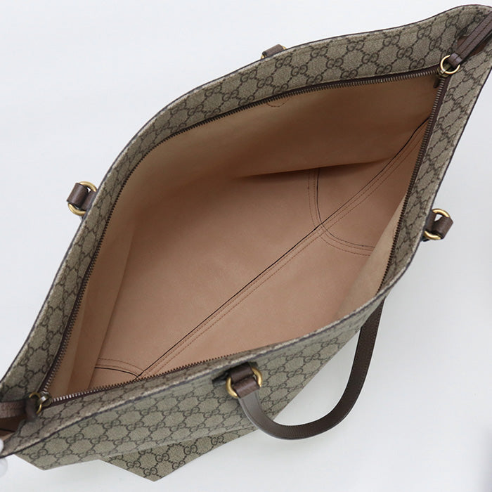 GUCCI 547974 K5I5T 8358 GG Supreme Tote Bag Canvas/leather beige Women